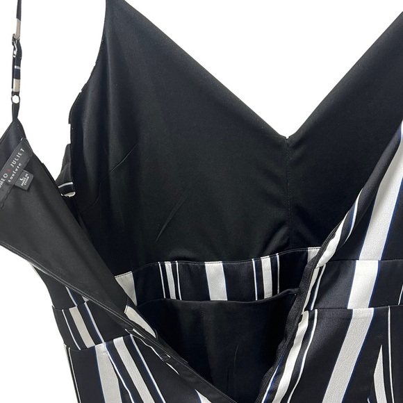 Romeo & Juliet Couture Wide Leg Jumpsuit Size Large  Black & White One Piece - Picture 9 of 13